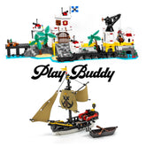Eldorado Fortress (10320) 2509PCS Building Blocks w/ Pirate Ship & 8 Figures Eldorado Fortress / Included Building